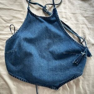 Zara Blue Denim Top